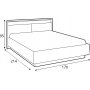 Quant Cuarto Bett 160 x 200 cm - Artisan Eiche/Schwarz