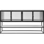Harvard Sideboard mit Regal - Schwarz/Glas