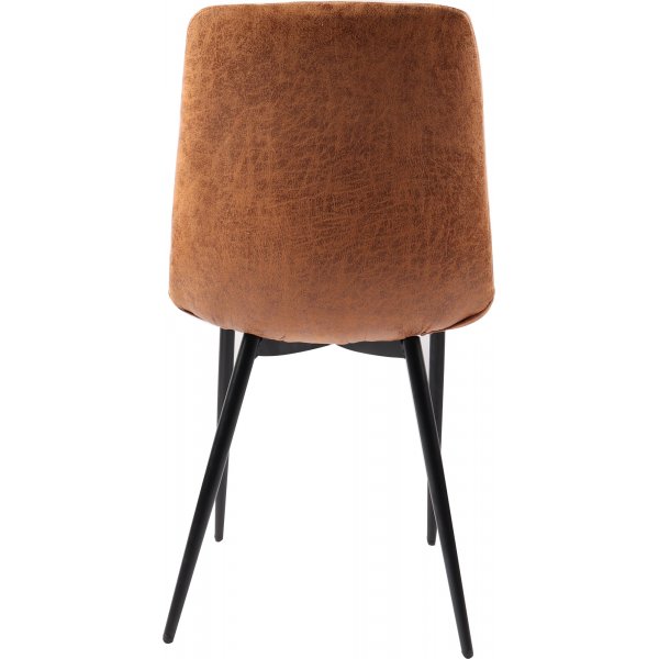 Eksj�-Stuhl aus Cognac-Mikrofaser