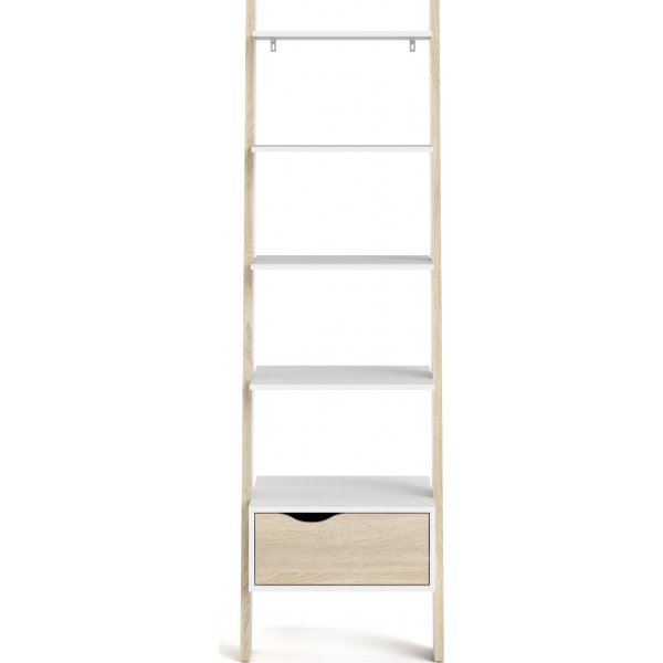 Oslo Stufenregal - Wei/Eiche