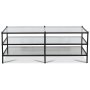 Tiffany Inca Couchtisch - schwarz / Glasscheibe