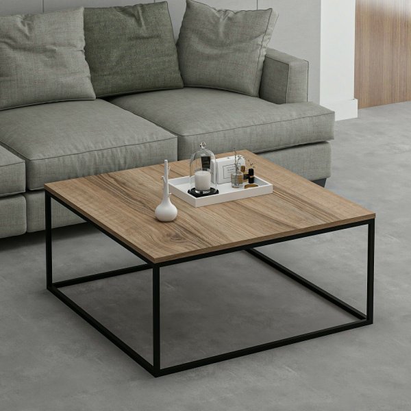 Loni Couchtisch 90 x 90 cm - Dunkelbraun