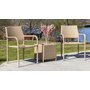 Bobby Gartenmbel-Set mit Tisch (stapelbar) - Synthetisches Rattan natur + Fleckentferner fr Mbel