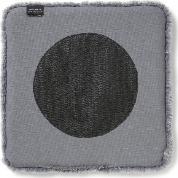 Lockiges Sitzkissen mit Polsterung Hellgrau - 40 x 40 cm