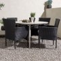 Lina Outdoor-Essgruppe mit 4 Malina-Sthlen - Beige/Schwarz