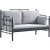 Hampus 2-Sitzer Outdoor-Sofa - Schwarz/Rauch + Mbelpflegeset fr Textilien