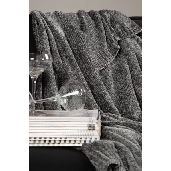 Nemy Plaid 130x170 cm - Dunkelgrau Nemy Plaid 130x170 cm - Dunkelgrau