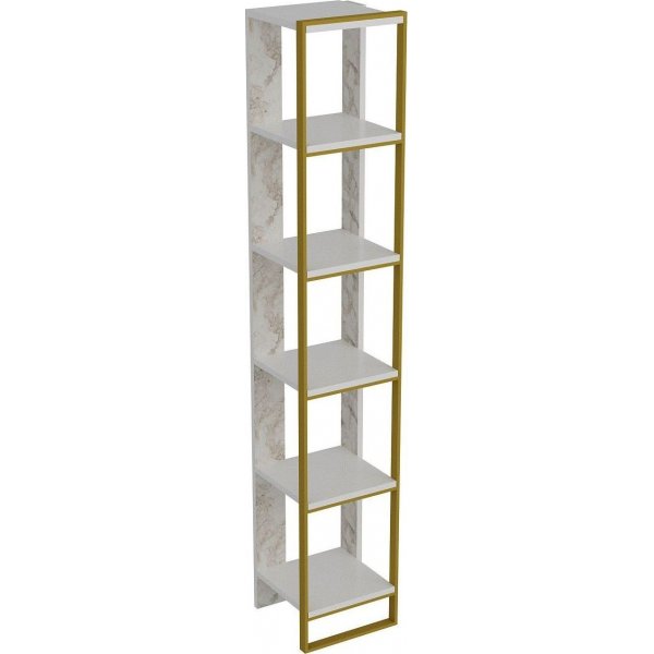 Bcherregal Polka - Gold/Wei