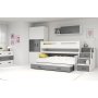 Etagenbett Max mit Zustellbett und ausziehbarem Schreibtisch 80 x 200 cm - Beliebige Farbe