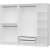 Capeto Kleiderschrank 225x52x190 cm - Wei