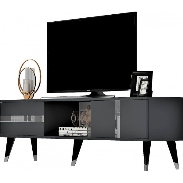 Vania TV-Stnder - Anthrazit/Silber