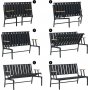 Lotus 2-Sitzer Outdoor-Sofa - Schwarz/Rauch