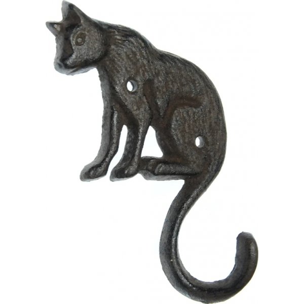 Katzen-Kleiderhaken - Schwarz