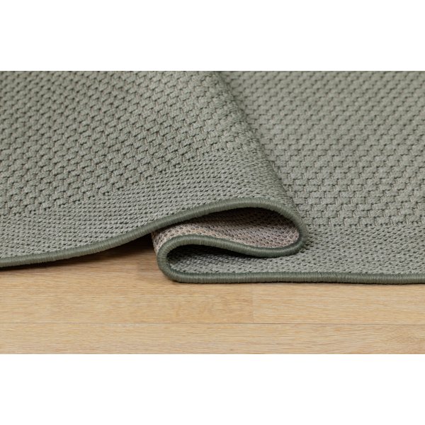 Flachgewebter Miami-Teppich in Grün Flachgewebter Miami-Teppich in Grün