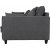 Brandy Lounge 4-Sitzer-Sofa XL - Dunkelgrauer Stoff + Mbelpflegeset fr Textilien