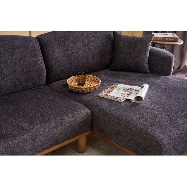 Reims Diwansofa rechts - Anthrazit