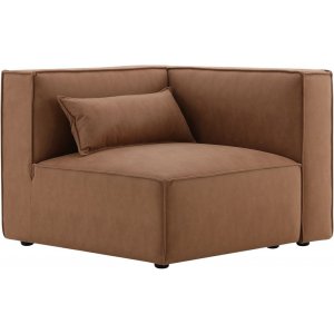 Luxurises modulares Sofa - Eckelement links - Braun