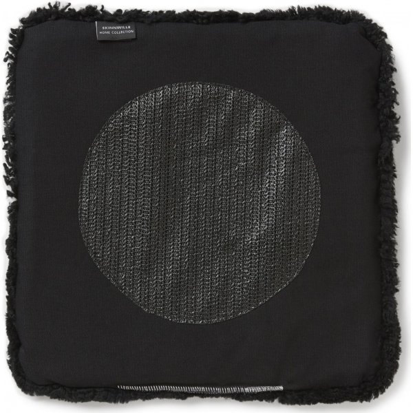 Lockiges Sitzkissen mit Polsterung Schwarz - 40 x 40 cm