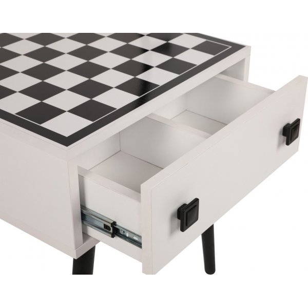 Schachtisch Schach 50 x 50 cm - Weiß/Schwarz Schachtisch Schach 50 x 50 cm - Weiß/Schwarz