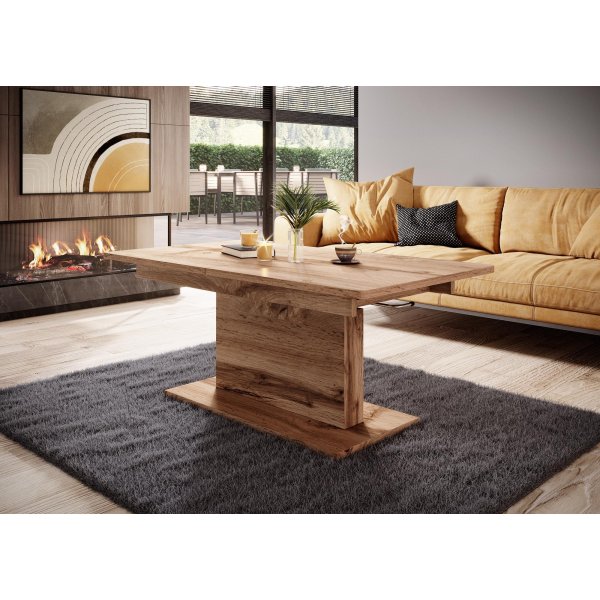 Cense ausziehbarer Couchtisch 126-167 x 70 cm Eiche