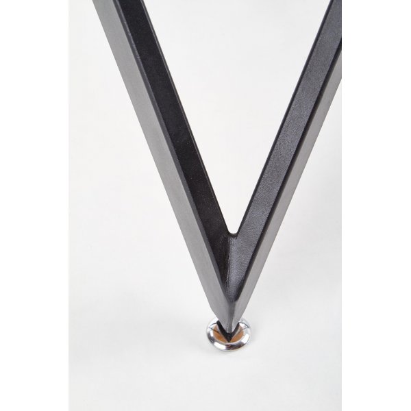 Metallischer runder Esstisch 120 cm - Eiche/Schwarz