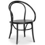 Lebensmittelgruppe Skagen; runder Esstisch 120 cm - Eiche wei / braun gebeizt mit 4 Danderyd No.30 Sthlen Schwarz