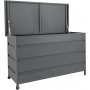 Cassis Kissenbox 160 x 82 cm 650 Liter - Graues Aluminium