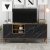 Nappa-Sideboard - Schwarz/Walnuss