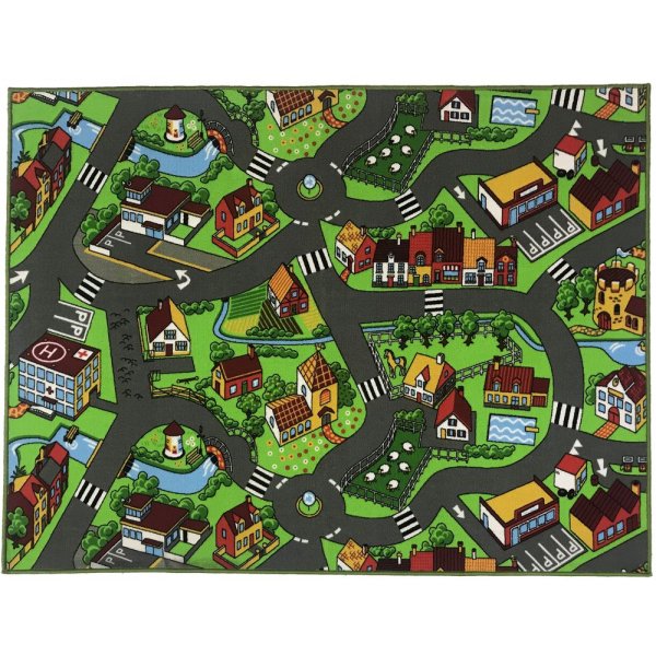 Kindermatte Verkehrsmatte City Tufted - 133x175 cm