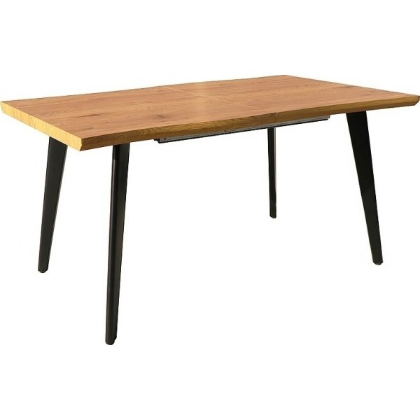 Fresno Esstisch 120-180 cm - Eiche/schwarz