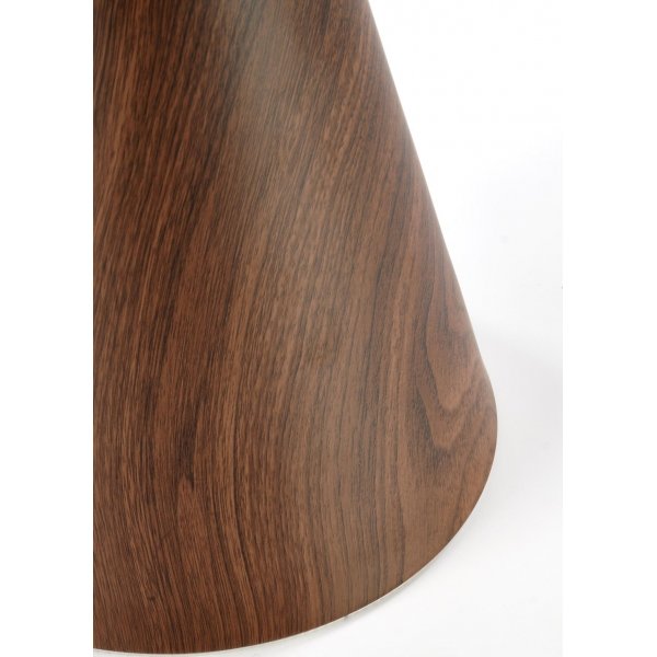 Genesis Couchtisch Ø50 cm - Weißer Marmor/Walnuss Genesis Couchtisch Ø50 cm - Weißer Marmor/Walnuss