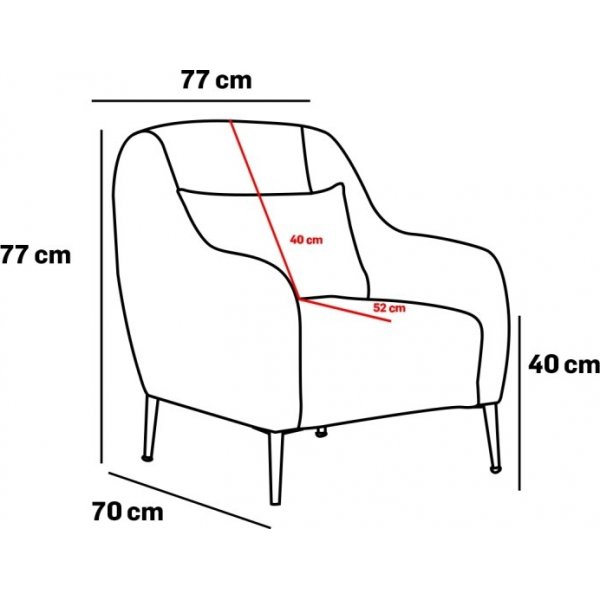 Sessel Simena - Cremeweiß/Gold Sessel Simena - Cremeweiß/Gold
