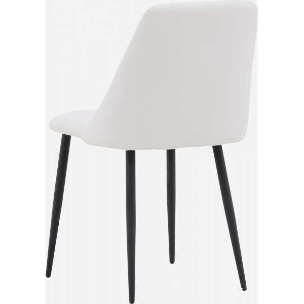 Nachttischstuhl - Weies PU