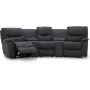 Rom Biosofa - 3-Sitzer Relaxsessel (elektrisch) in grauem Mikrofaserstoff