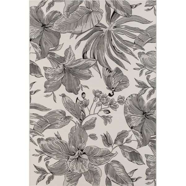Domani Flower flach gewebter Teppich Wei