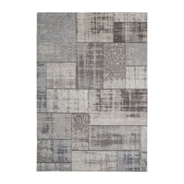 Patchwork-Teppich Stracciatella - Silber