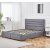 Doppelbett aus Ulmenholz mit Stauraum, 180 x 200 cm - Grau + Mbelpflegeset fr Textilien