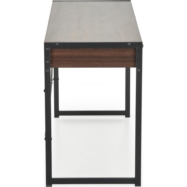 Schreibtisch mit Schubladen Nussbaum 123 cm breit