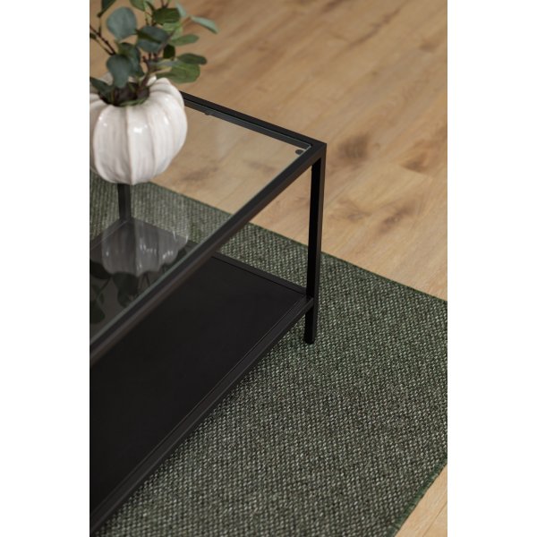 Zeus flach gewebter Teppich Smaragdgrn