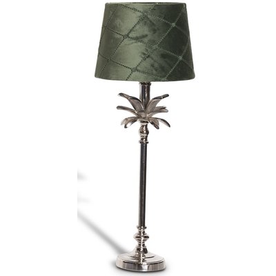 Tischlampe mit Palmenblatt H50cm - silber