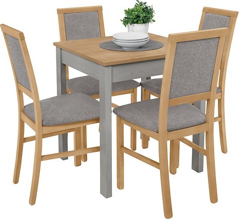 Robi Esszimmerstuhl - Grau/Eiche