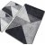 Shards Badezimmerteppich-Set (3 Stck) - Grau - 60 x 100 cm (1 Stck)/ 50 x 60 cm (2 Stck)