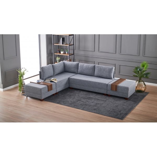 Ecksofa Fly - Grau