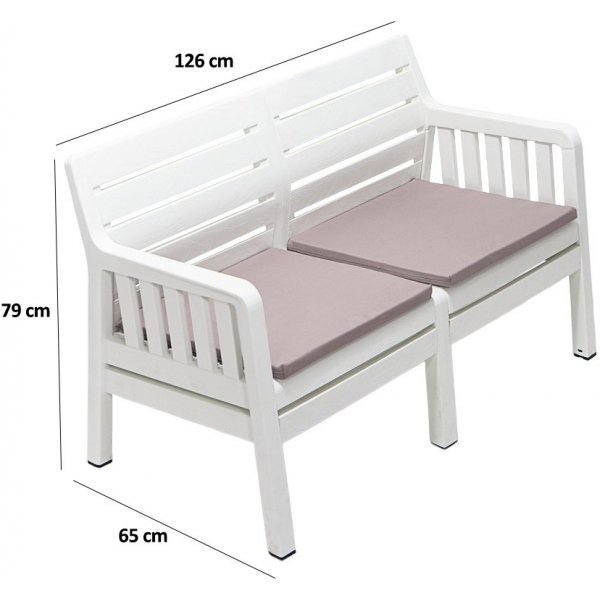 Lara 2-Sitzer-Sofa - Weiß Lara 2-Sitzer-Sofa - Weiß