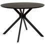 Larache runder Esstisch 110 cm - Schwarz gebeizte Eiche