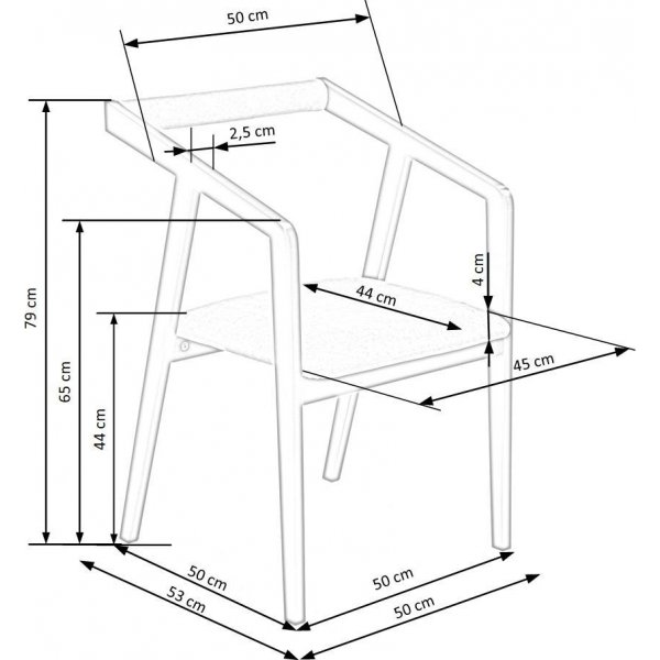 Java Esszimmerstuhl - Grau/Eiche Java Esszimmerstuhl - Grau/Eiche