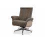 Relaxsessel mit Fuhocker in echtem Schaffell Eiche/Dunkelbeige - Ulla