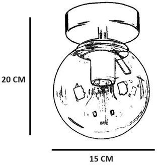 Donau Deckenleuchte - Schwarz/Wei