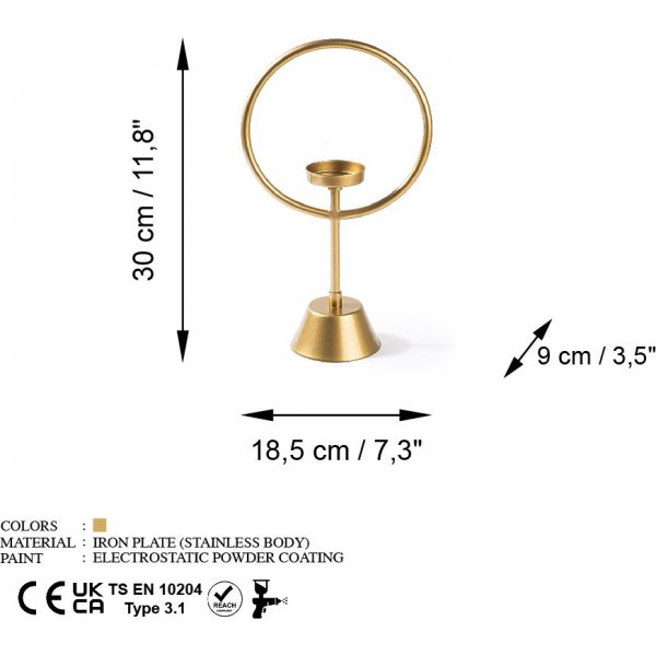 Kairos Kerzenhalter - Gold Kairos Kerzenhalter - Gold