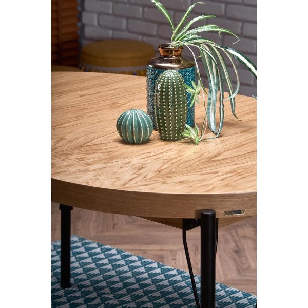 Dante Esstisch 100-300 cm - Eiche/Schwarz